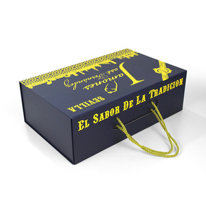 Custom Logo <b>Magnetic</b> Packaging Personalized Box Handle Folding Rigid Cardboard Paper Favrate Orange Gift Box - Product Image 4