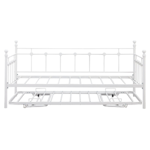Cage de canapé en <span class=keywords><strong>fer</strong></span> <span class=keywords><strong>forgé</strong></span> noir, <span class=keywords><strong>lit</strong></span> <span class=keywords><strong>simple</strong></span> en métal <span class=keywords><strong>blanc</strong></span> - Product Image 3