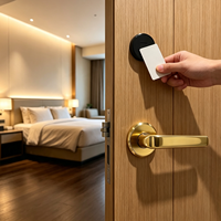 Cerradura de puerta de hotel personalizada de acero inoxidable 304, cerradura interior silenciosa para puerta de madera, manija dividida para puerta de habitación