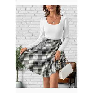 Robe en cuir blanc pour femme sans ceinture, tenue de soirée - Product Image 2