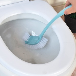 Toilet <b>Brush</b> With Soft Bristles <b>Long</b> <b>Handle</b> Blue For Bathroom Cleaning - Product Image 2