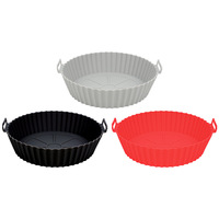 Ensemble d'accessoires pour friteuse à air chaud, pot en silicone rond et carré pliable, doublure en silicone pour friteuse à air Ninja
