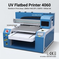 Imprimante UV à plat 3040 CMYK avec encre blanche et séchage UV LED pour boîtes à musique, logo personnalisé, impression sur acrylique et bois, machine d'impression de cadeaux