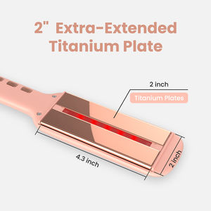 Outils professionnels de coiffeur planchas de cabello Salon infrarouge 450F Nano titane fer plat Portable lisseur de cheveux - Product Image 3