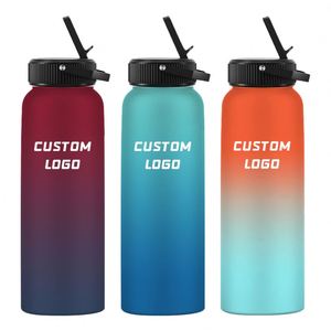 Factory Direct 500ml/750ml/1L Double Wall Insulated Stainless Steel Water Bottle Custom Logo With Handle - Product Image 2