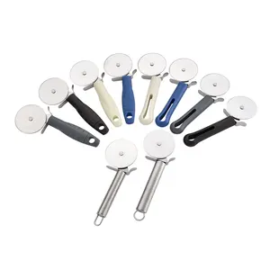 High Quality Small Pizza Rolling Cutter Wheel Tool Professional Stainless Steel Round Pizza Cutter With Logo