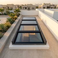 Fenêtre de toit coulissante superposée en aluminium sur mesure pour terrasse sur toit, cour, étanche, conception de projet personnalisée