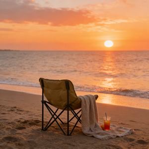 Chaise de <span class=keywords><strong>camping</strong></span> ultime Moon Chair en tissu Oxford haute densité, entièrement pliable pour une détente profonde en pleine nature - Product Image 1