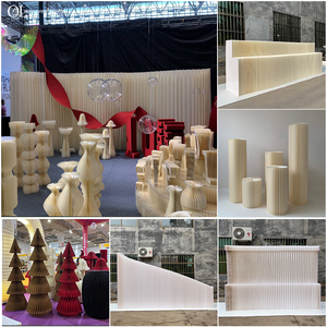 Supporto da <span class=keywords><strong>tavolo</strong></span> pieghevole in carta a nido d'ape per Stretching pesante <span class=keywords><strong>tavolo</strong></span> da Dessert da finestra in carta Art Booth colonna espositiva - Product Image 6
