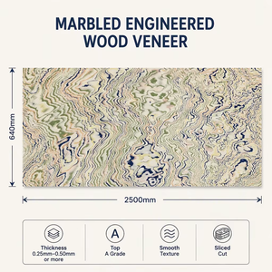 VUNIR Placages <span class=keywords><strong>de</strong></span> bois d'ingénierie marbrés certifiés, écologiques et colorés, pour usage hôtelier, élégance naturelle, 2500x640mm, qualité supérieure - Product Image 3