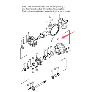 Tambour de frein Bobcat pour chariot élévateur diesel Doosan Bobcat D30G, avant droit, pièce OE L 13010108-00007, remplacement neuf - Product Image 1