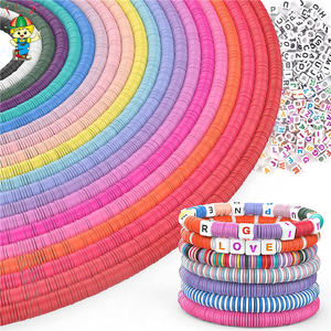 Kit de 20 Colores de Cuentas de Arcilla Polimérica de 6mm, Cuentas Planas y Redondas de Arcilla Polimérica Coloridas, Cuentas Espaciadoras de Arcilla Polimérica Heishi para Hacer Pulseras - Product Image 4