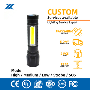 Linterna LED Láser Blanca Retráctil, Iluminación para Ciclismo al Aire Libre, Linterna Potente Recargable, Mini Linterna para Camping - Product Image 1
