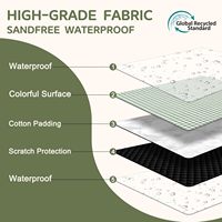 Couverture de pique-nique Genovega imperméable en polyester, tapis de camping pliable extra large au design mignon - Accessoire de voyage extérieur pour la plage