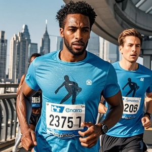 Camiseta Deportiva de Maratón Personalizada, 100% Poliéster, Tejida, Transpirable, de Talla Grande, con Impresión Digital y Logotipo - Product Image 5