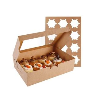 Biểu Tượng Tùy Chỉnh Thân Thiện Với Môi Dùng Một Lần Cấp Thực Phẩm Kraft Giấy Bao Bì Bánh Rán Hình Chữ Nhật Cupcakes Sushi Thư Mục Cửa Sổ Tái Chế - Product Image 1