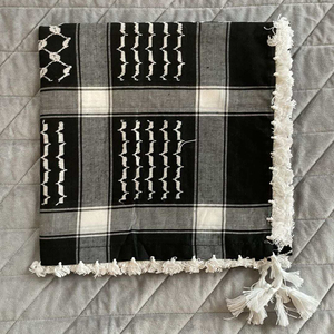 Écharpe Musulmane Arabe Shemagh Keffieh Palestine Écharpe Hommes Femmes Châle Wrap Tassel <span class=keywords><strong>Arafat</strong></span> Prêt à Expédier - Product Image 1