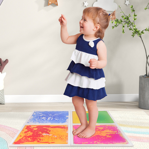 Bán chạy nhất ABS Vật liệu cảm giác chất lỏng gạch lát sàn trẻ em cảm giác gạch cho phòng chơi trẻ mới biết đi 'cảm biến gạch - Product Image 1