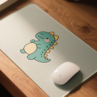 Tapis de souris en verre trempé anti-rayures à motif personnalisable étanche pour salle de bain