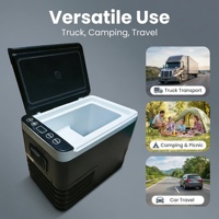 Réfrigérateur portable 12 V pour voiture, glacière à compresseur en plastique, refroidissement rapide, 6 L, pour camping, camping-car, camion (noir) avec pièce de rechange gratuite