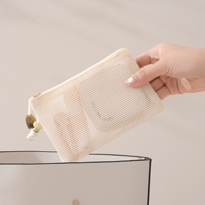 Portable Mesh Toiletry <b>Bag</b> Rectangle Zipper Closure Multiple Colors Cosmetic Storage Travel <b>Make</b> <b>Up</b> <b>Bag</b> - Product Image 2