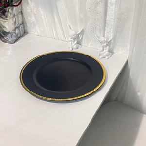 Plateau de service de banquet de mariage haut de gamme texturé super brillant, plateau à fruits irrégulier tendance <span class=keywords><strong>2022</strong></span> G38 - Perle plaquée or super scintillante - Product Image 1