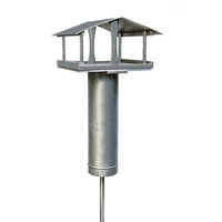 Mangeoire à oiseaux personnalisée JH-Mech, résistante aux écureuils, avec structure ventilée ouverte, toit incliné et étanche, support pour mangeoire à oiseaux