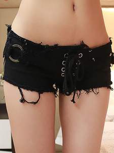 Summer New Hot Ladies Sexy Club Bandage Zipper Super short Feminino Knickers mini disco Mujer denim jeans Short taille basse - Product Image 3