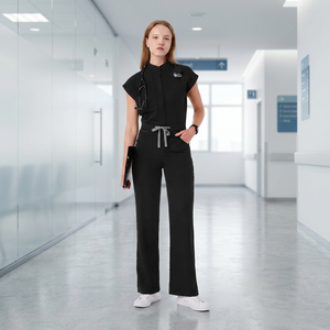 Set di Camici Medici Unisex Baiyi Angel in Tessuto Spandex/Poliestere Antipiega per Uso Ospedaliero Servizio OEM Vendita all'Ingrosso - Product Image 1