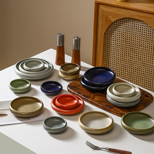 Plato de Cerámica Ecológico Clásico Japonés, Redondo, para Servir Kimchi, Sushi, Salsas y Aperitivos - Product Image 1