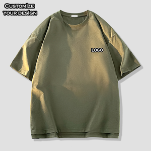 T-shirt oversize 100% coton personnalisé du fabricant pour hommes Streetwear à motif solide et lourd pour garçons Impression de haute qualité tricotée - Product Image 3