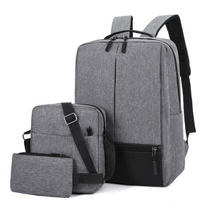 Cross-border Men's <b>Backpack</b> USB Charging <b>Large</b> Capacity Oxford Cloth Casual Business Simple Computer Three-piece <b>Backpack</b> - Product Image 1