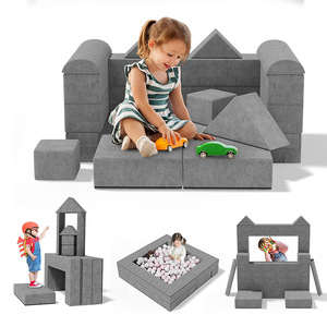 Ensemble de blocs en mousse pour jeux doux, pour enfants, pour grimper et construire en intérieur, avec rembourrage de sécurité et design éducatif - Product Image 1
