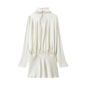 PB&ZA <span class=keywords><strong>Ropa</strong></span> de Mujer Elegante y a la Moda Estilo Europeo y Americano 2025 con Bufanda de Satén de Seda y Vestido Corto - Product Image 5