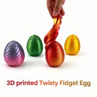 Eco-Friendly PLA Hinged 3D Printed Fidget Egg Multi-Color Options Hinged Shell for Novelty Desk Ornament Custom Branding Options