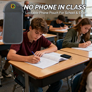 Sacs de sécurité verrouillables avec blocage du signal et logo personnalisé, pochette magnétique pour téléphone portable pour les élèves du secondaire - Product Image 2