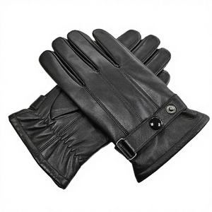 Gants tactiques pour hommes en cuir de chèvre véritable, pour la conduite automobile, les activités de plein air et le cyclisme - Style simple, utilisation quatre saisons - Product Image 4
