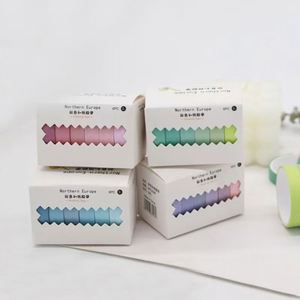 Students Hand Account Self-Adhesive Rainbow Candy-Colored Tape 6 <b>Rolls</b>/<b>Box</b> for Decoration DIY Diary Office School Stationery - Product Image 2