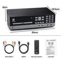 XWJ OEM ODM Lecteur VCD portable 12 pouces HD 1080p pour joueur USB 2.0, système home cinéma avec télécommande et câble vidéo HD
