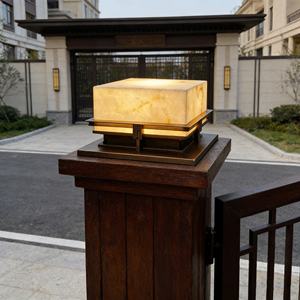 Luces de alta calidad para la parte superior de vallas, para el hogar, jardín, paisaje, pasillo, puerta, pilar, exterior, con casquillo E27 - Product Image 6