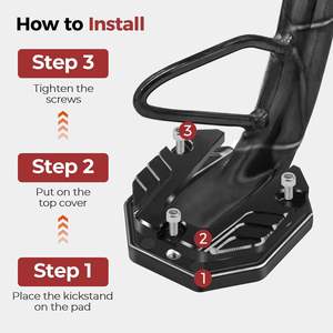 Plaque d'extension de béquille latérale de moto en alliage d'aluminium - Product Image 6