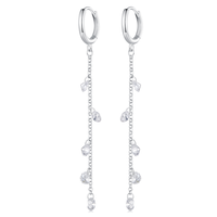 Boucles d'oreilles trèfle à quatre feuilles plaqué or rose-clous étoile et lune en argent sterling S925, bijoux de fête fantaisie couleur CZ pour femmes