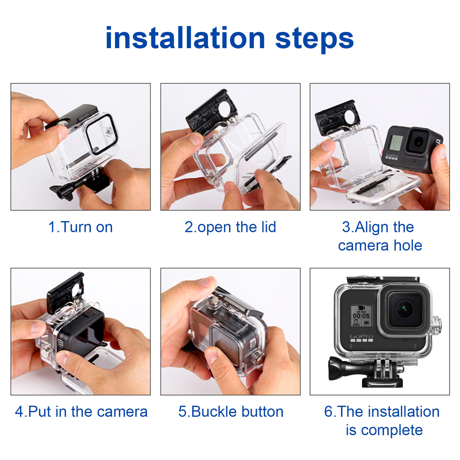 HONGDAK Camera Accessories Diving Underwater Filter Sea Filters for Gopro Hero 8 Black