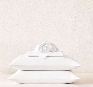 <span class=keywords><strong>Set</strong></span> di <span class=keywords><strong>Lenzuola</strong></span> per Letto Matrimoniale King Size 100% Cotone di Lusso Alta Qualità 300tc Organico Ecologico per Tutte le Stagioni Bianco da Hotel - Product Image 2