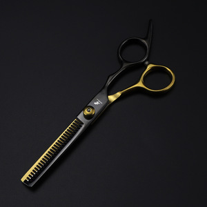 Ciseaux de cheveux en or professionnels de 6 pouces Ciseaux à poignée en acier pour coiffeurs - Product Image 3
