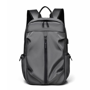 Hakutatsu Men's Casual <b>Backpack</b> 15 Inches Lightweight <b>Laptop</b> Bag <b>For</b> College Student Commuter Travel Gray Black Blue Solid Color - Product Image 1