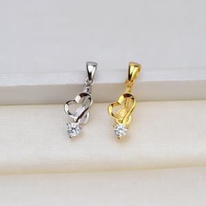 Colgante de Plata 925 Hecho a Mano con Perla Barroca en Forma de Corazón, Collar de Perlas de Forma Especial para Mujer, Soporte Vacío para Joyería - Product Image 2