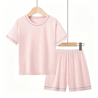 Ensemble de pyjamas pour femmes, haut à manches courtes et short, grande taille, vêtements de maison pour la climatisation, couleur unie, vêtements de détente décontractés, vêtements de nuit