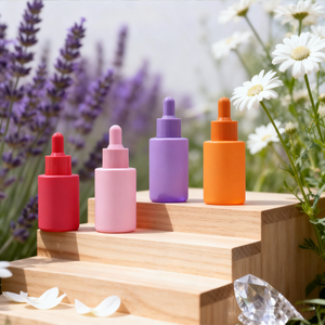 20ml flache Schulter kosmetische Glasöl flasche Hautpflege gefrostet 1 Unze <span class=keywords><strong>Beauty</strong></span> ätherisches Öl Parfüm Glas Tropf flasche - Product Image 6