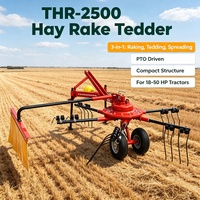 Râteau à foin rotatif haute efficacité homologué CE THR-2500 pour petits tracteurs
